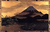 Maki-e Fuji Tagonoura, by Shibata Zeshin, Meiji period, 1872.