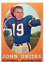 Football player Johnny Unitas, c. 1958