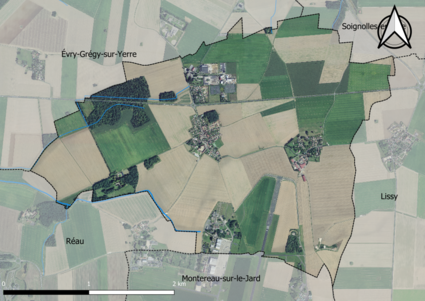 Carte orthophotogrammétrique de la commune.