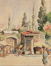 Untitled watercolor on paper, 350 × 270 mm. Mathaf: Arab Museum of Modern Art, 1901