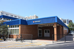 Main Entrance to Bayside Comprehensive School in Gibraltar.