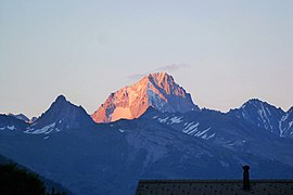 Le Bietschhorn vu depuis Crans-Montana.