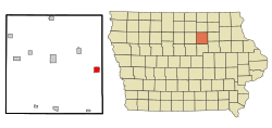 Location of Shell Rock, Iowa