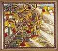 "Ethiopian Empire forces, assisted by St George (top), win the Battle of Adwa against Italy. Painted 1965–75."