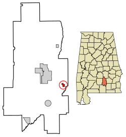 Location of Glenwood in Crenshaw County, Alabama.