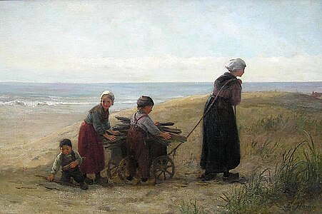 Children gathering wood (1890)