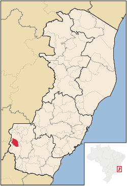 Location in Espírito Santo state