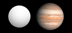 木星との大きさの比較