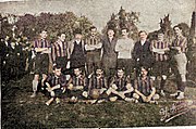 The first mens's football team in 1907-08 season.