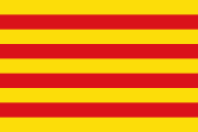 The flag of Catalonia