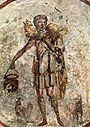 פרסקו של ישו כרועה הנאמן מן הקטקומבות ברומא