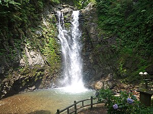 アジサイの頃の五太子の滝