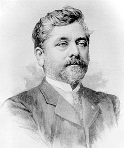 Portrait de Gustave Eiffel, ingénieur et industriel dijonnais qui participa notamment à la construction de la statue de la Liberté à New York et de la tour Eiffel qui porte son nom à Paris. (définition réelle 1 250 × 1 500)