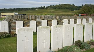 Le cimetière militaire britannique.