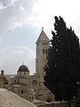 L'église luthérienne du Rédempteur vue depuis le toit-terrasse de l'église du Saint-Sépulcre