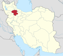 Zanjans läge i Iran