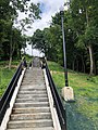 The refurbished Joncaire Street city steps (with bike runnel) in Central Oakland.