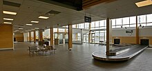 An arrivals centre of an airport