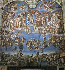 le jugement dernier, Public domain, via Wikimedia Commons url : https://up.wiki.x.io/wikipedia/commons/7/79/Last_Judgement_by_Michelangelo.jpg