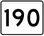 Route 190 marker