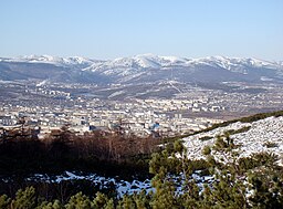 Magadan sett från närliggande berg