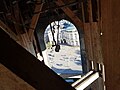 Vue de la place de la mairie depuis le clocher.