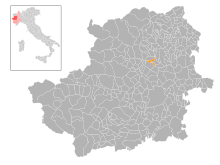 Localisation de Vauda Canavese