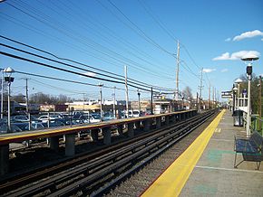 L.I.R.R. train platform with empty tracks
