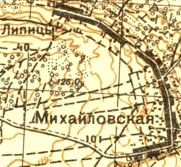 План деревни Михайловская. 1931 год