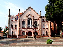 Town Hall in Ośno Lubuskie, seat of the gmina office