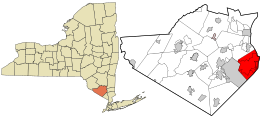 Location in Orange County and the state of New York.