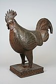 Rooster figure; 18th century; brass; overall: 45.4 cm (177⁄8 in.); Metropolitan Museum of Art