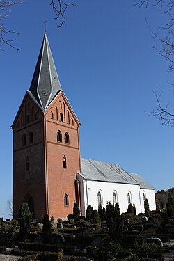 Sindbjerg Church northwest of Lindved