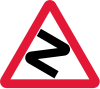 Series of bends ahead (Z-bend) sign