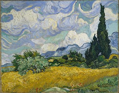 Wheat Field with Cypresses at the Metropolitan Museum of Art, by Vincent van Gogh