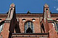 Detail de l'église Saint-Nicolas, exemple typique du gothique de brique.