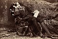 Image 11Oscar Wilde reclining with Poems, by Napoleon Sarony, in New York in 1882. Wilde often liked to appear idle, though in fact he worked hard; by the late 1880s he was a father, an editor, and a writer.