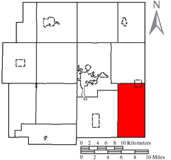 Location of Antrim Township in Wyandot County