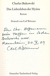 signature de Carl Weissner