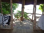 Interior of a beach fale