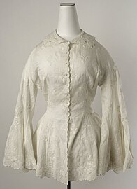 1870s cotton bed jacket