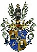 Geviertes Wappen derer von Münnich mit Herzschild (1702)