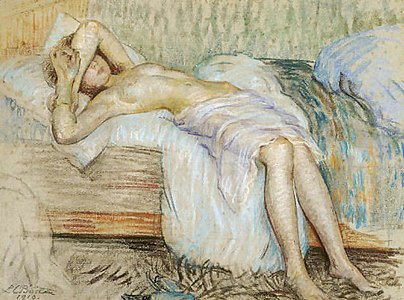 Vendredi ou Paresse matinale (1910), Louise Catherine Breslau. Collection privée.