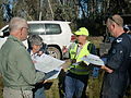 BSAR searchers being briefed by Victoria Police SAR