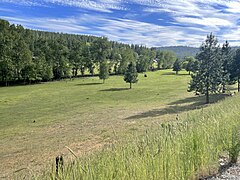 The valley of Cable Creek from Stateline Road at Hardison Road