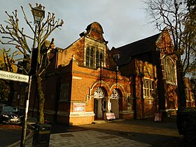 Church hall and north aisle extension to Shaw's St Michael and All Angels, 1887