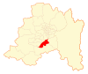 Map of Buin commune in the Santiago Metropolitan Region