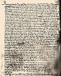 First page of the notes from Rykener's interrogation at the Guildhall, December 1394 – January 1395