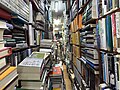 Packed bookshelves in a store (2024)