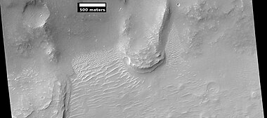 Landslide in a trough just south of Ius Chasma, as seen by HiRISE under HiWish program